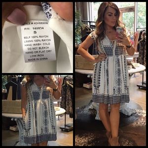 Sadie & Sage Blue and White Dress with Pockets